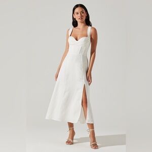ASTR ESTELLA CORSET MIDI DRESS